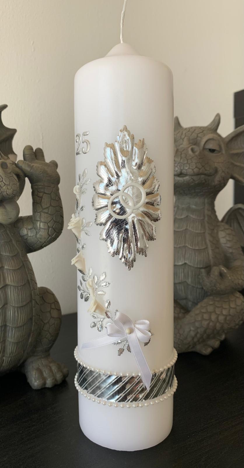 Kerze zur Silberhochzeit € 18,00