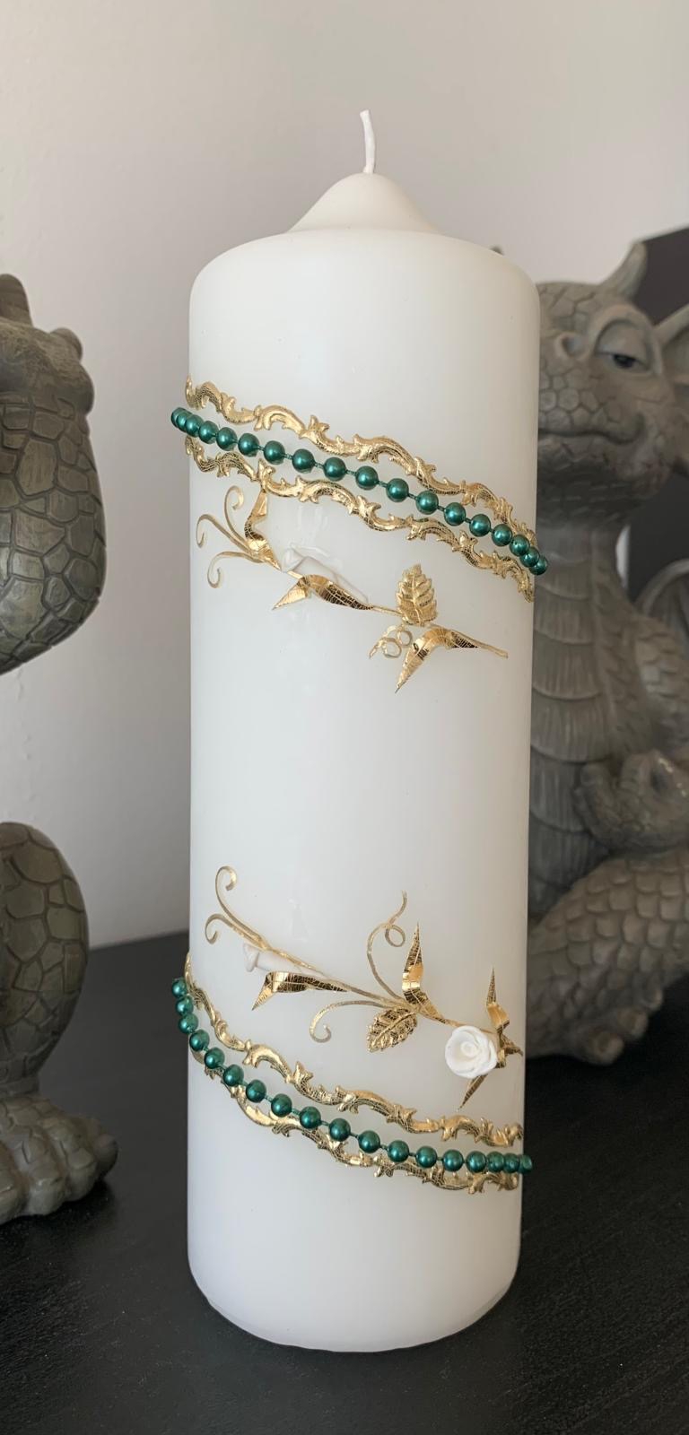 Hochzeitskerze Perlenkette nur 18.00 Euro