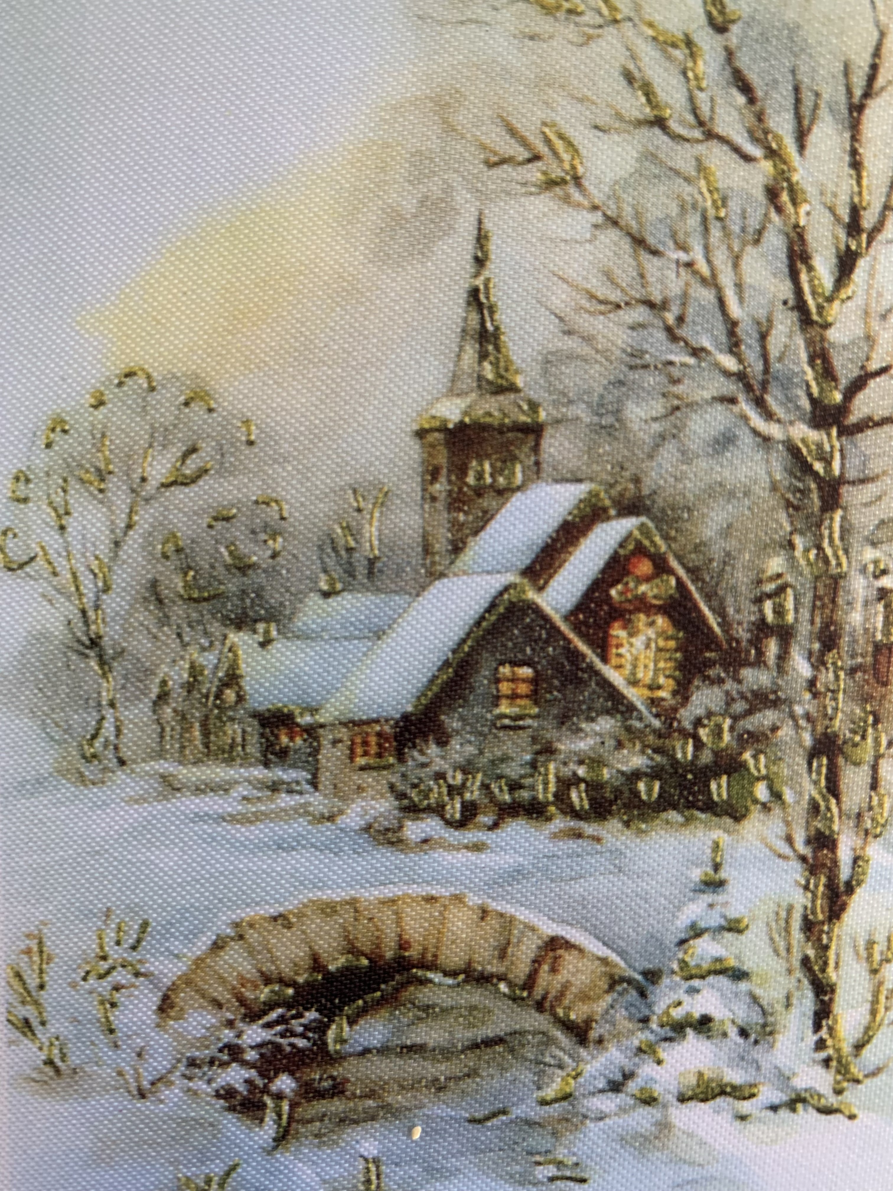 Seidenbild Winter