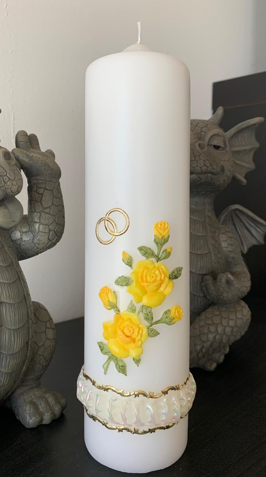 Hochzeitskerze Rose nur € 18,00
