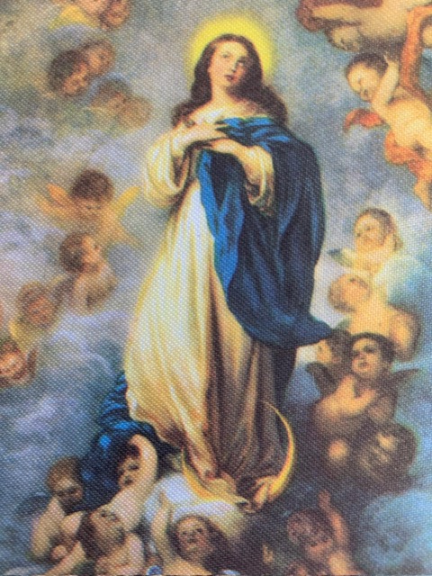 Seidenbild Mutter Gottes